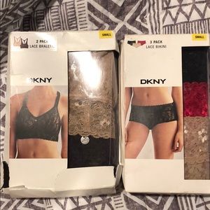 DKNY 2 pack bralette, 3 pack bikini panties